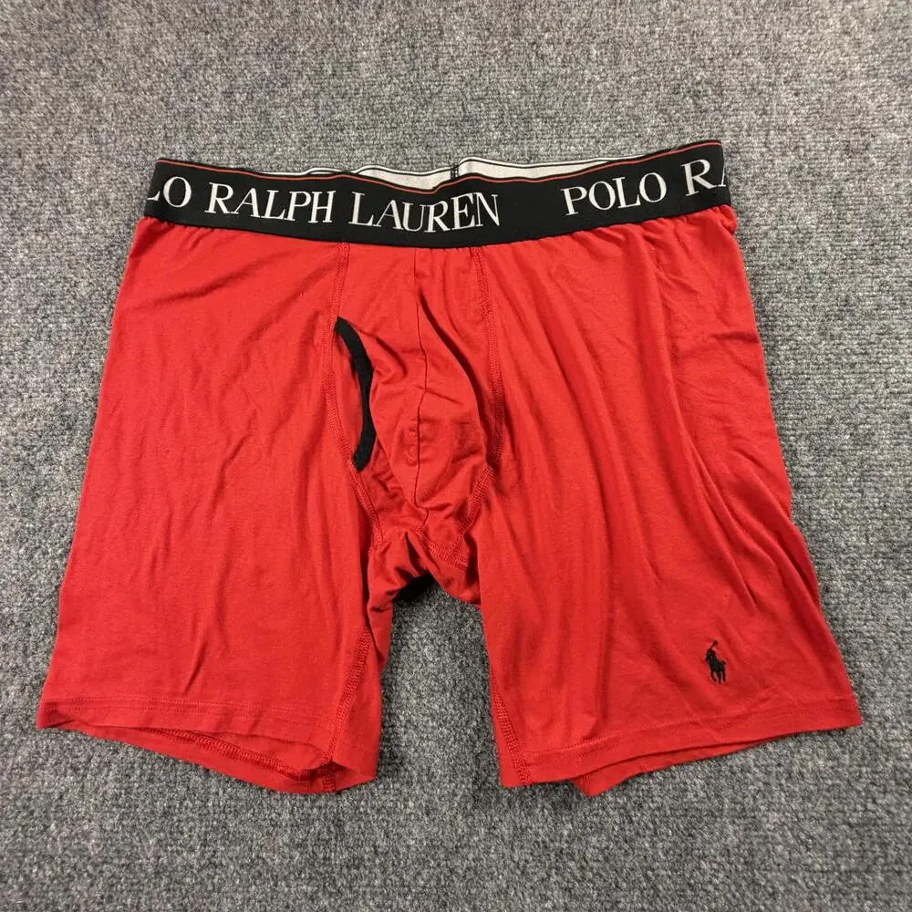 Polo Ralph Lauren Mens 4D-Flex Boxer Briefs Red Performance Underwear XL 1290
